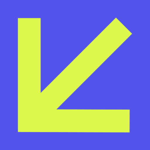 Pictogramme de Localisable représentant une flèche descendante verte sur fond bleu, symbole de localisation et de performance SEO.